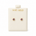 Aretes de Oro 14K con zirconia