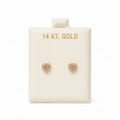 Aretes de Oro 14K con zirconia