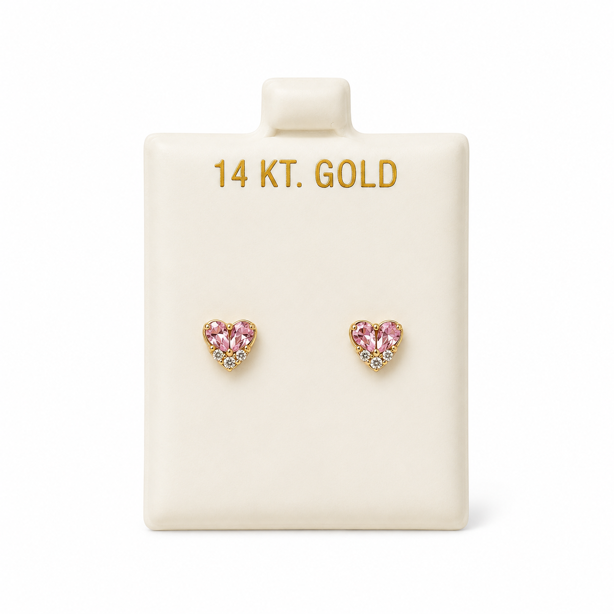 Aretes de Oro 14K con zirconia