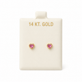 Aretes de Oro 14K con zirconia