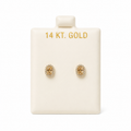 Aretes de Oro 14K con zirconia
