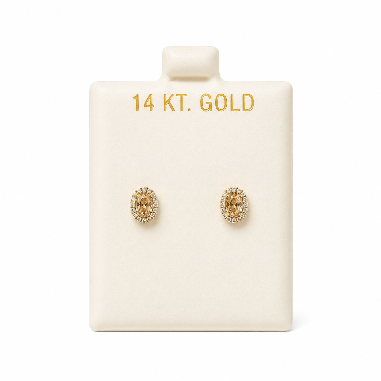 Aretes de Oro 14K con zirconia